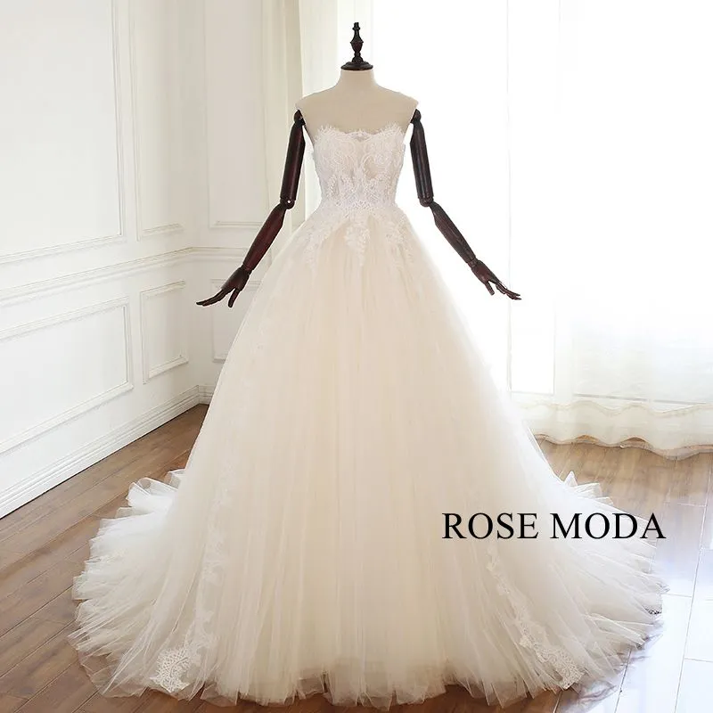 Rosemoda Illusion Lace Ball Gown Wedding Dress