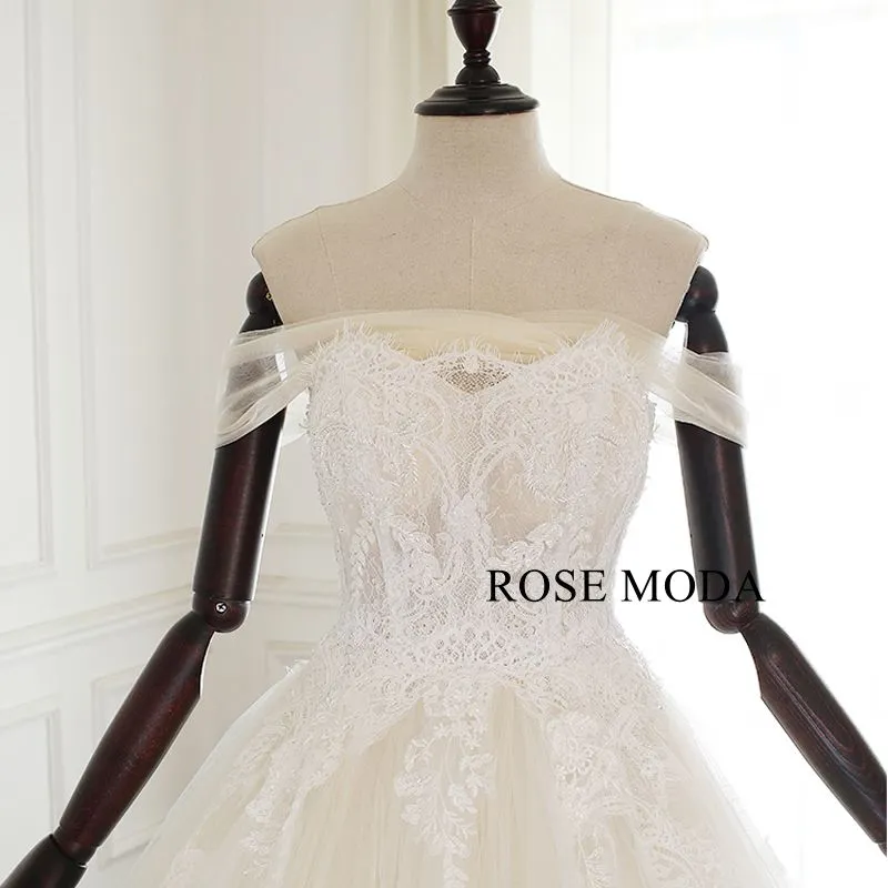 Rosemoda Illusion Lace Ball Gown Wedding Dress