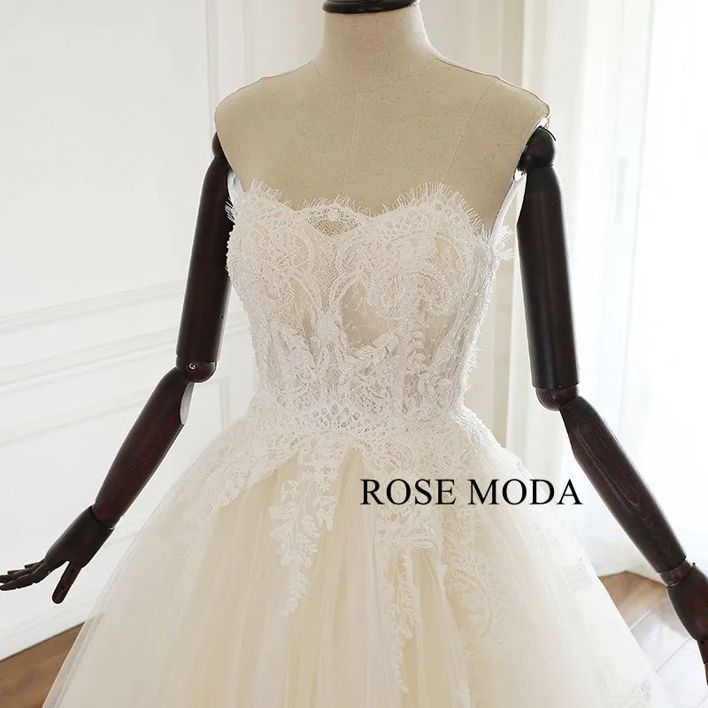 Rosemoda Illusion Lace Ball Gown Wedding Dress
