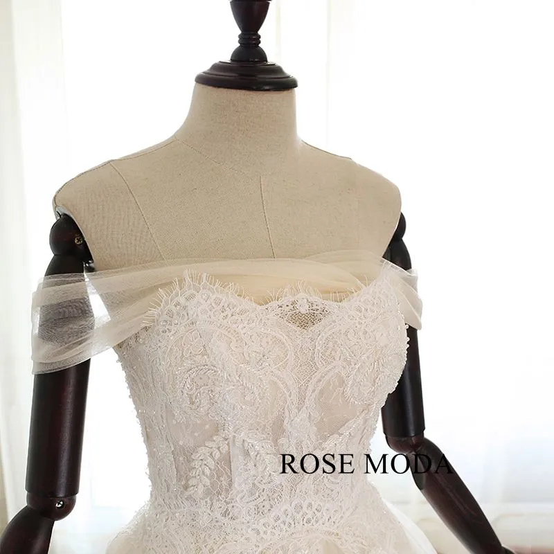 Rosemoda Illusion Lace Ball Gown Wedding Dress