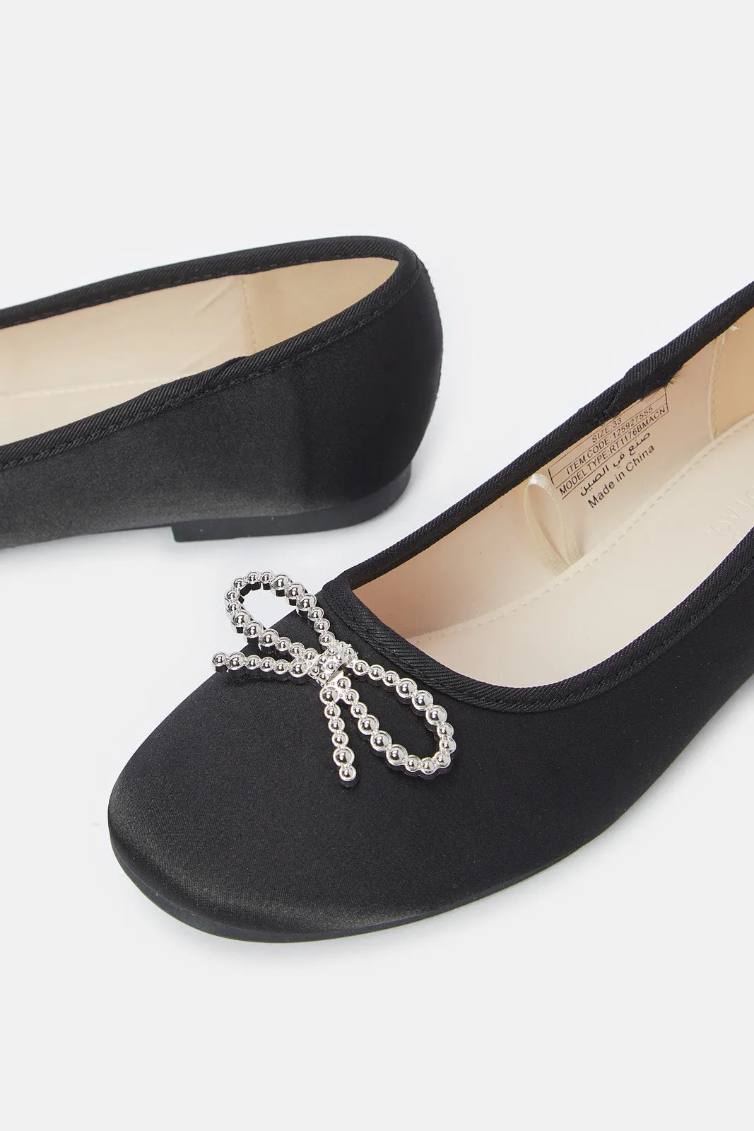 Senior Girls Black Bow Ballerina