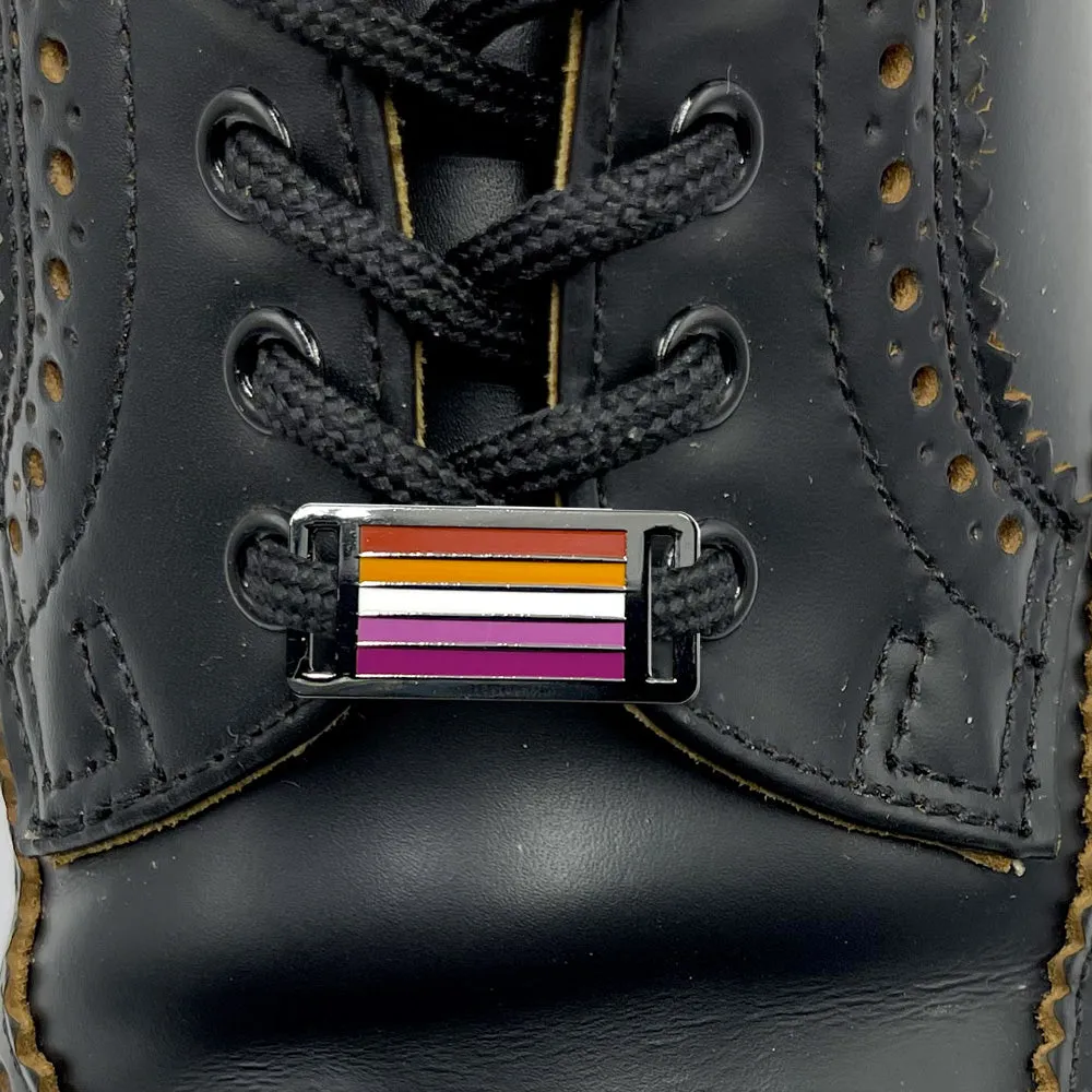 Shoelace Tags - Lesbian Flag