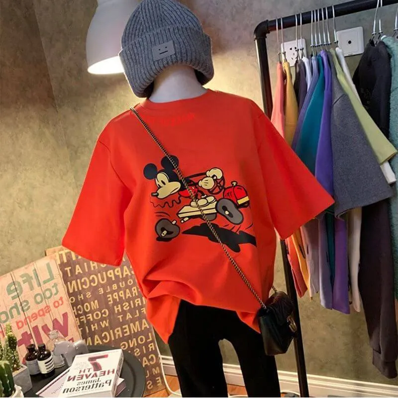 Short-sleeved 2021T shirt female port, retro shot, red fashion foreign gas, ladies, Hong Kong