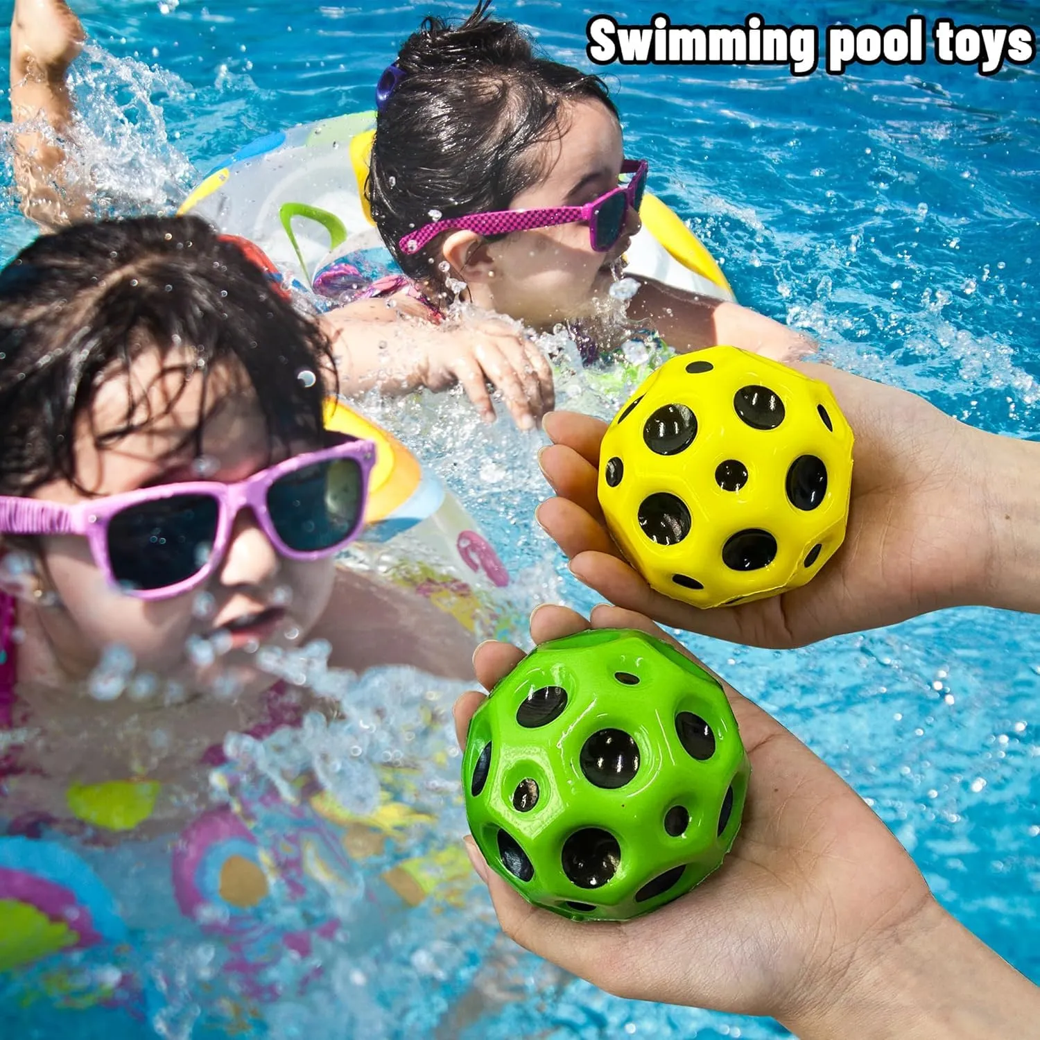 SIRTERIQ Moon Ball Bouncy Coral Ball Anti Stress Ball (Pack of 6 - Multicolor)