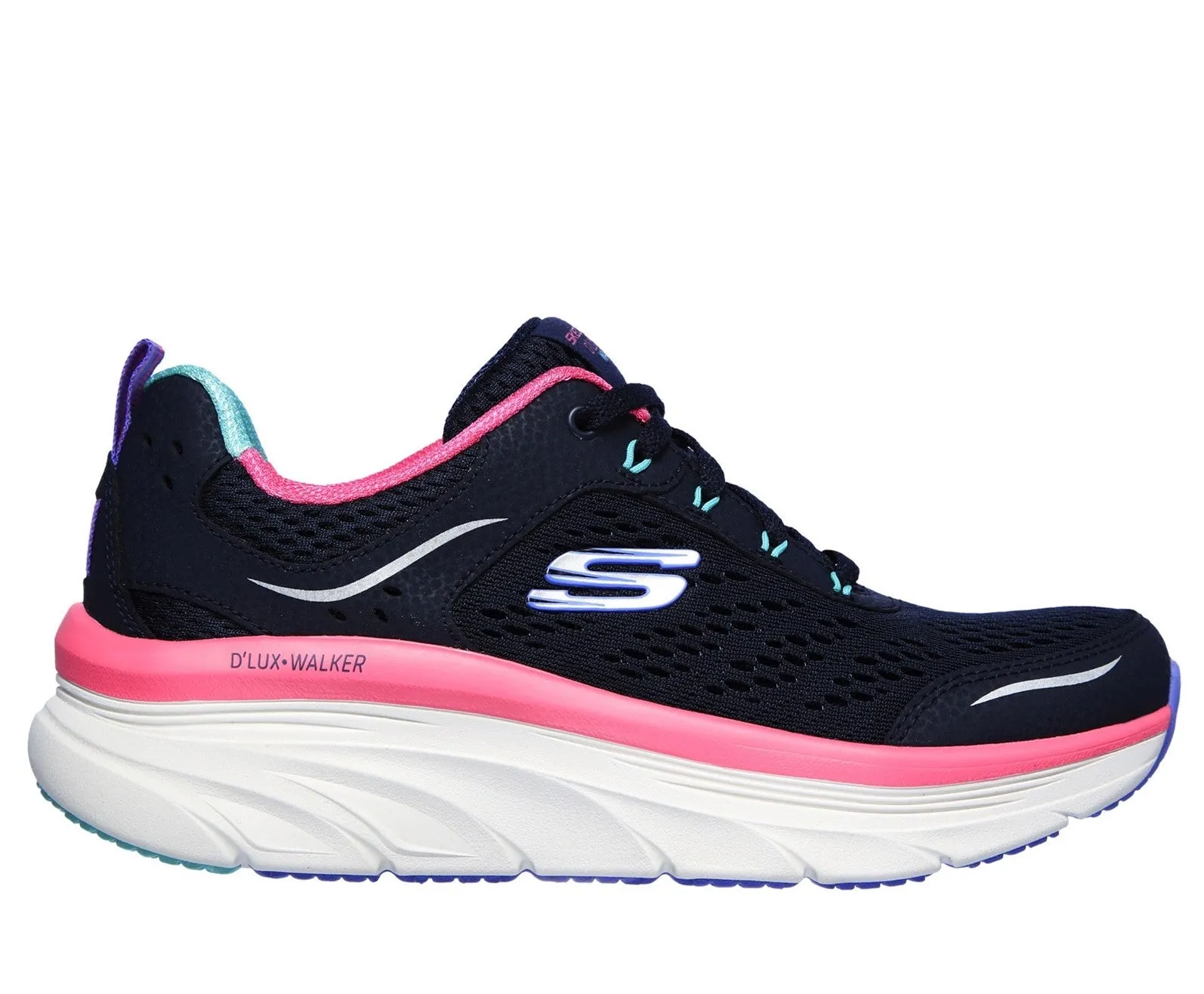 Skechers 149023 Relaxed Fit®: D'Lux Walker Infinite Motion Womens Lace Up Trainer