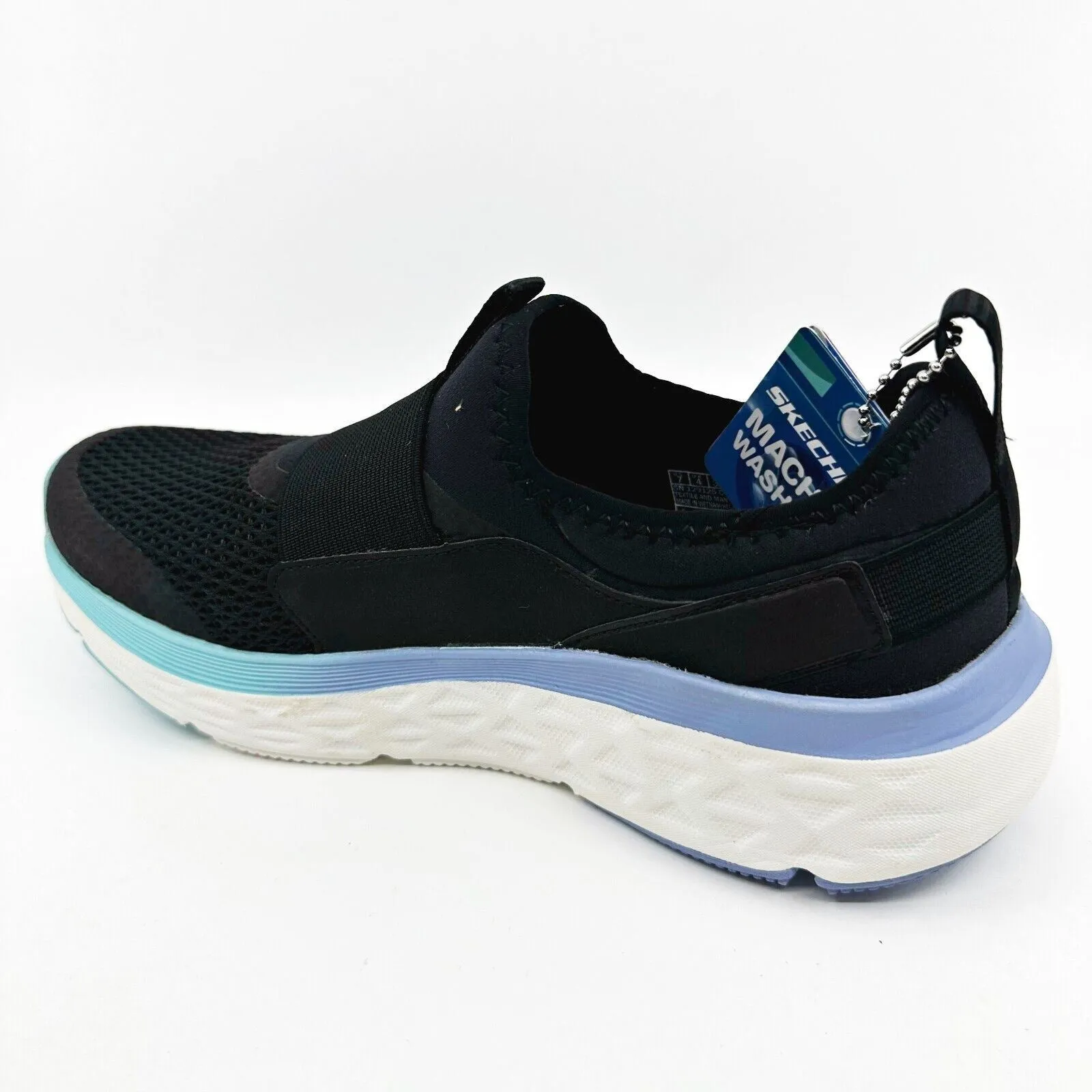 Skechers Max Cushioning Delta Black Blue Womens Size 7 Athletic Shoes