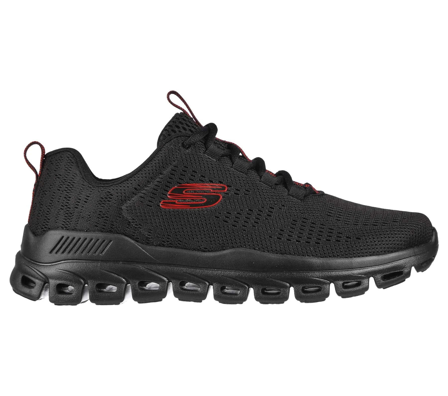 Skechers Men's Glide-Step Fasten Up Sneaker shoes in Black in UK 6 to UK 13