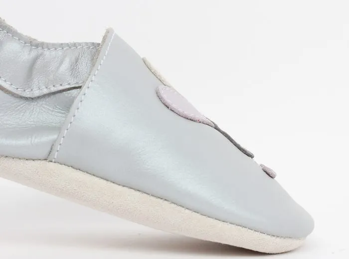 Soft Sole Leather - Silver Dragonfly