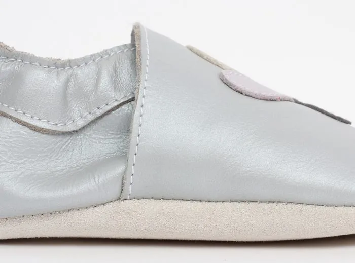 Soft Sole Leather - Silver Dragonfly
