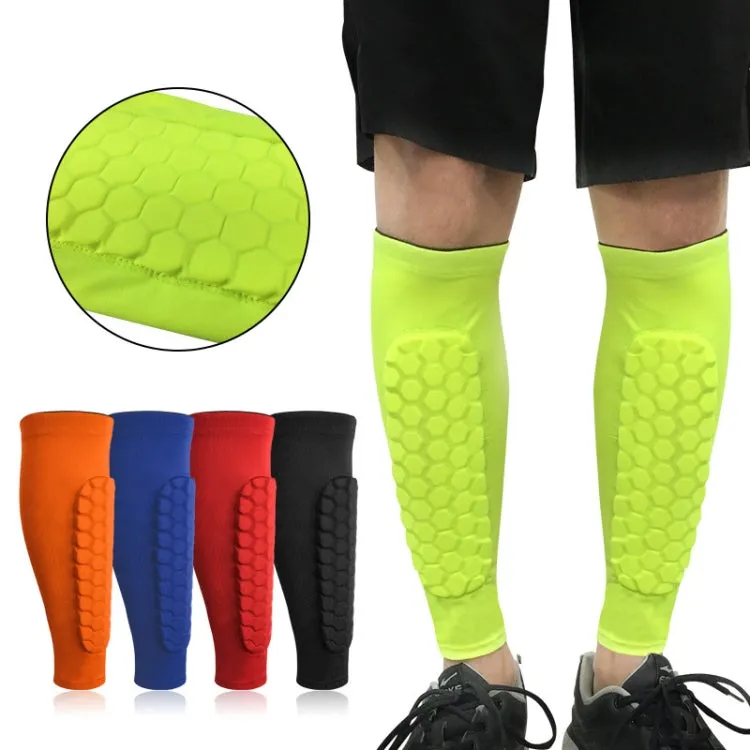 Sports Outdoor Basketball Ride Honeycomb Anti -Collision Leg Protection M (Black)