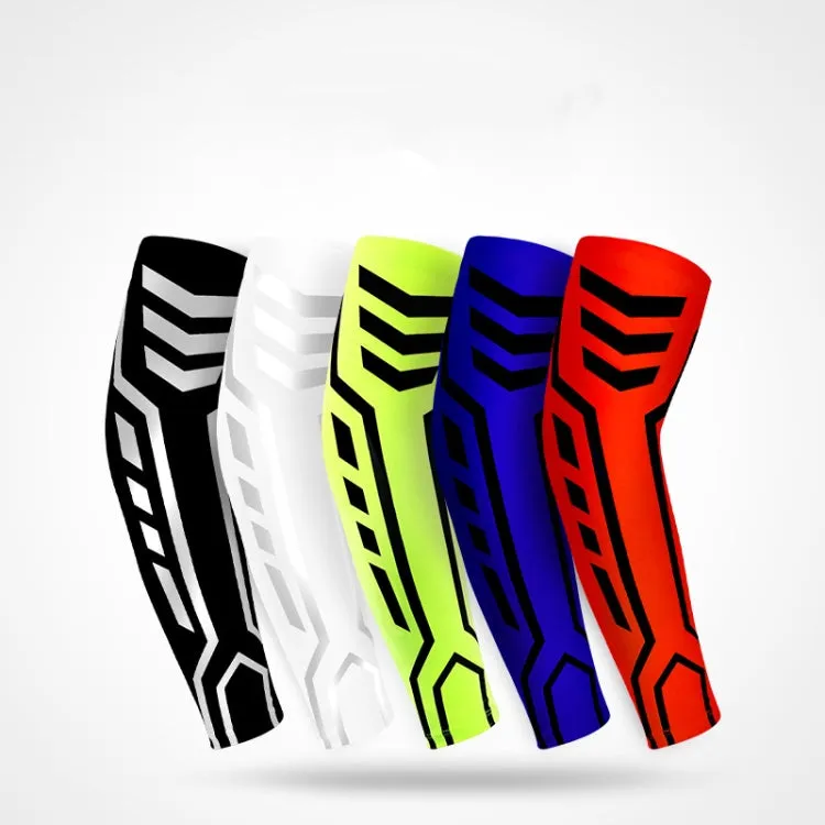 Sports Wrist Guard Arm Sleeve Outdoor Basketball Badminton Fitness Running Sports Protective Gear, Specification:  M (Fluorescent Green)