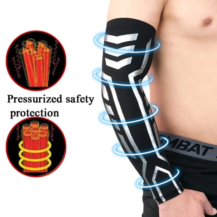 Sports Wrist Guard Arm Sleeve Outdoor Basketball Badminton Fitness Running Sports Protective Gear, Specification:  M (Fluorescent Green)