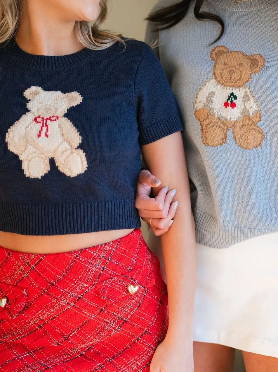 Teddy Sweater Top - Navy
