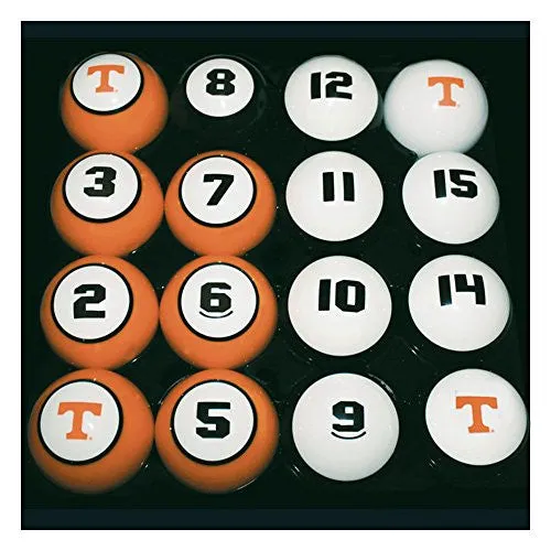 Tennessee Volunteers Vols UT Billiard Pool Ball Set
