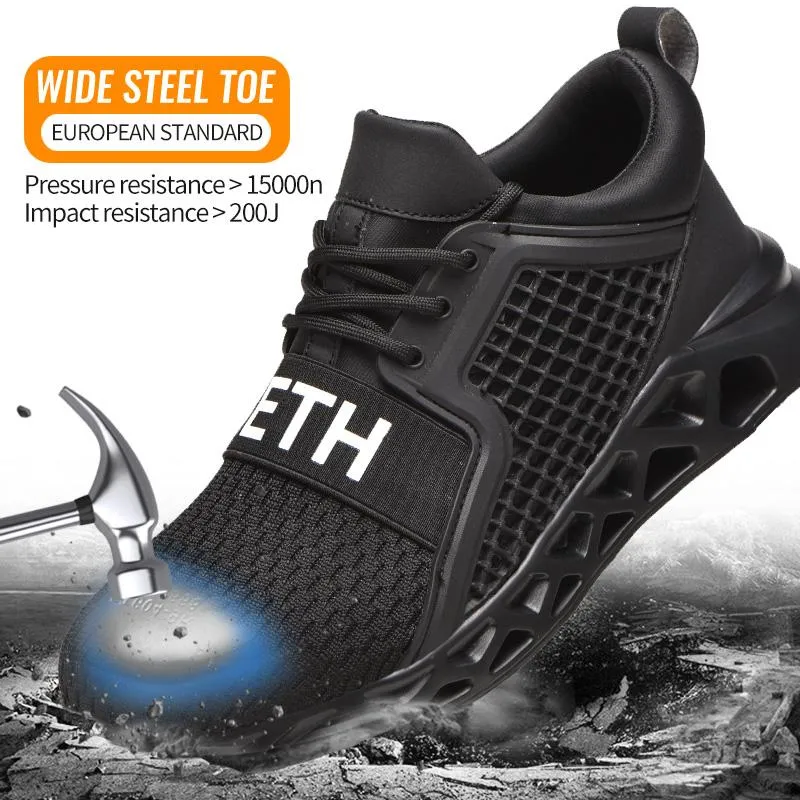 TFWMGV K306 Puncture-Resistant Anti-Slip Comfortable Steel Toe Shoes