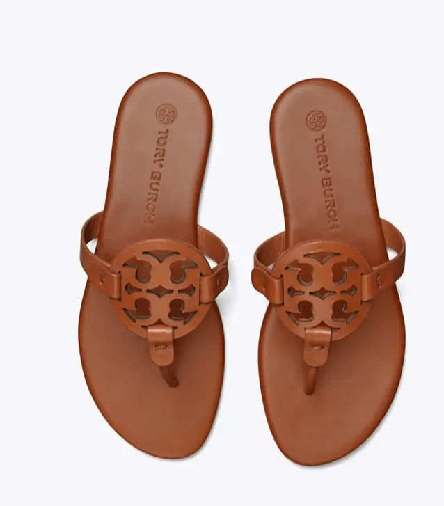 TORY BURCH - Miller Soft Sandals Bourbon Miele