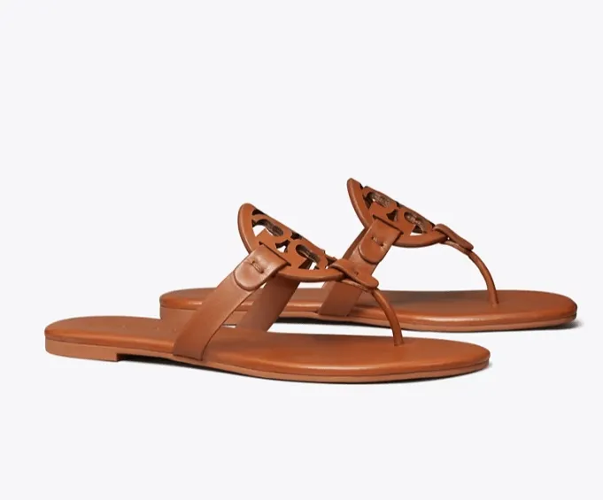 TORY BURCH - Miller Soft Sandals Bourbon Miele