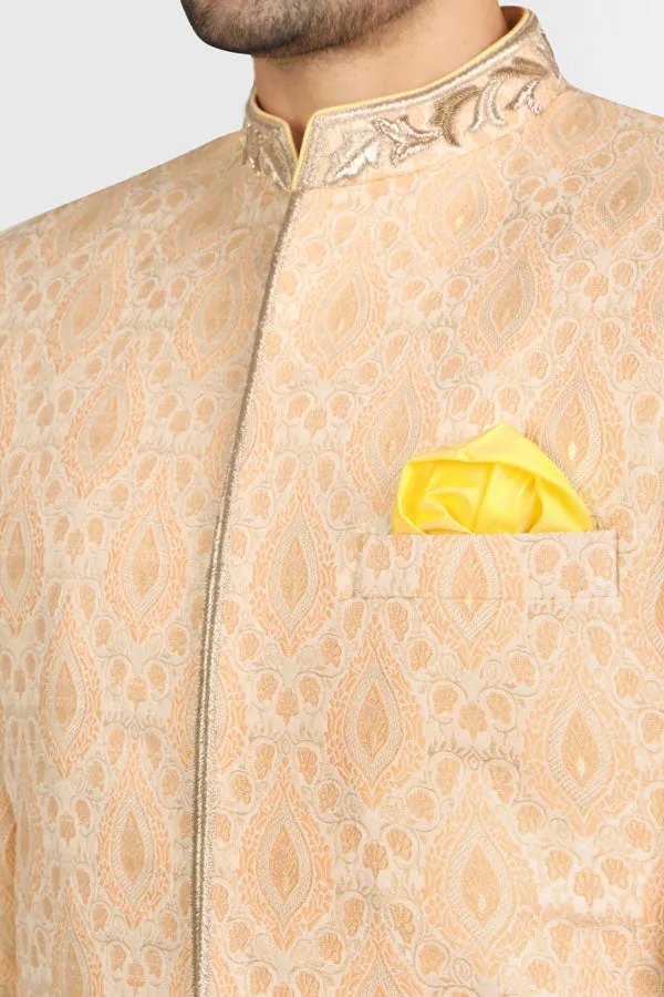 Traditional Damask Sherwani - Tanvir