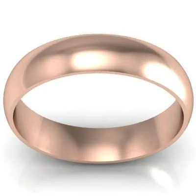Traditional Wedding Band in 14k 5mm
