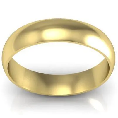 Traditional Wedding Band in 14k 5mm