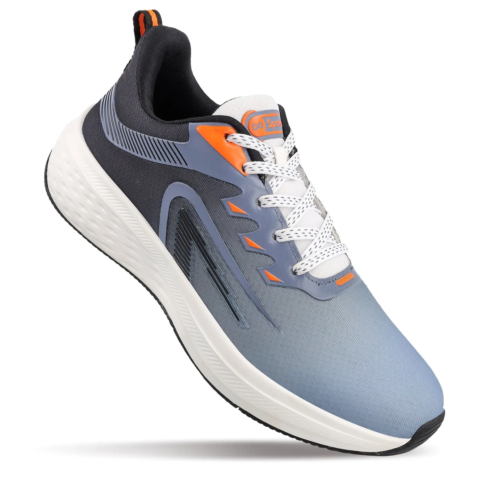 TYGA Men's Lace-up Sports Shoe - Black Aqua