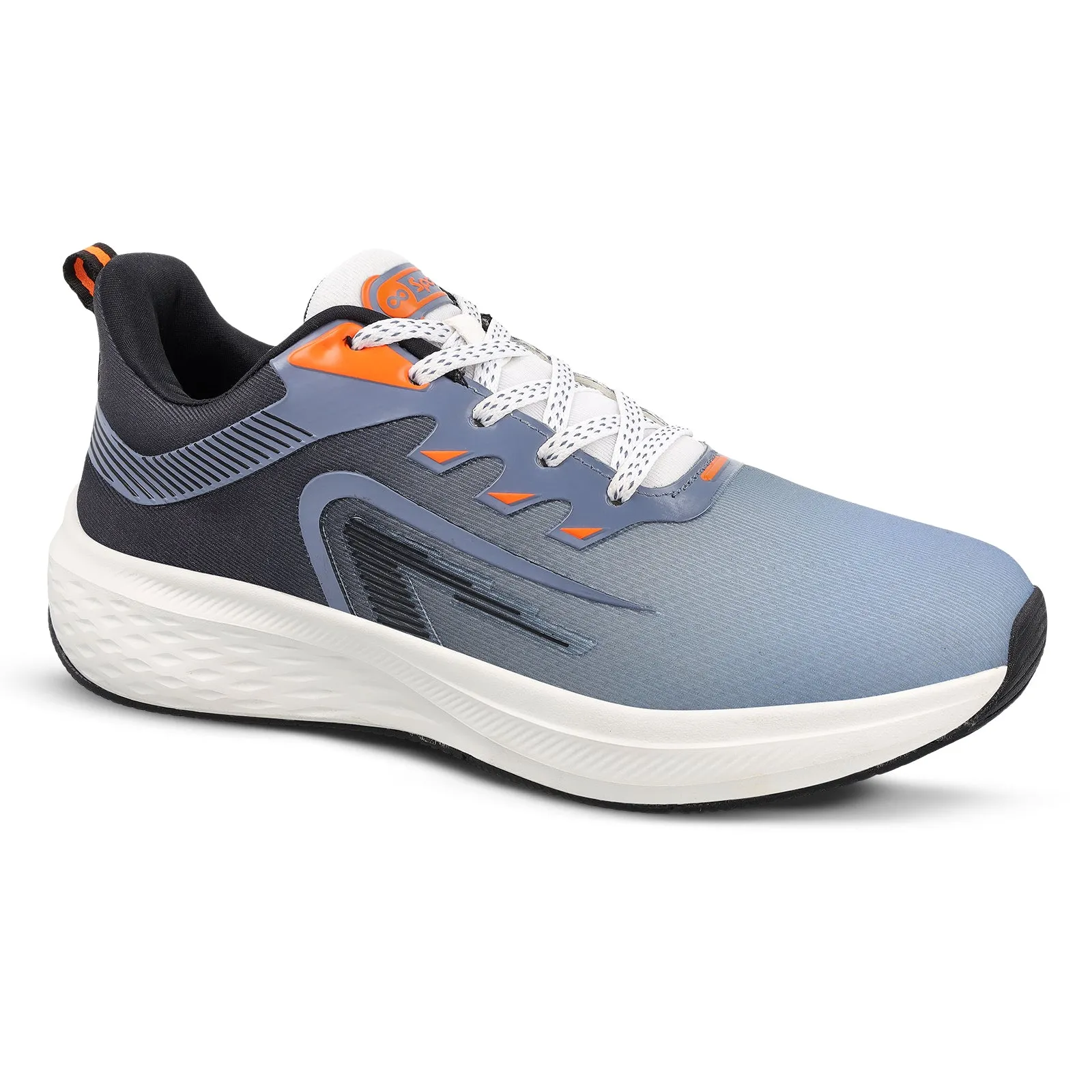 TYGA Men's Lace-up Sports Shoe - Black Aqua