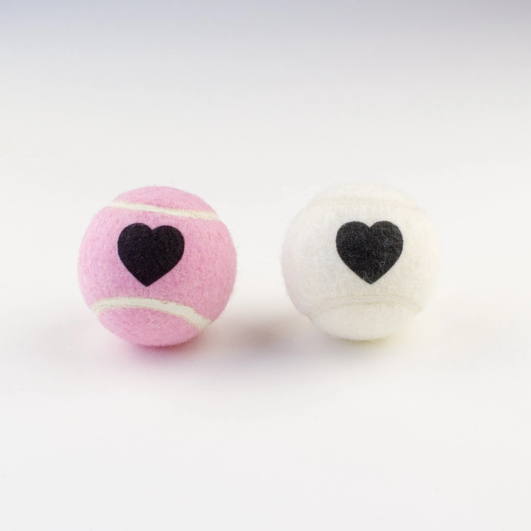 Willow Walks tennis ball in cream with heart print