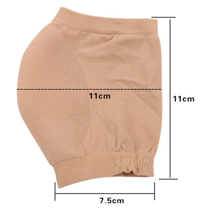 Winter Anti-cracking Silicone Moisturizing Heel Socks, One Pair, Size:L Code (42-46)(Skin Color)