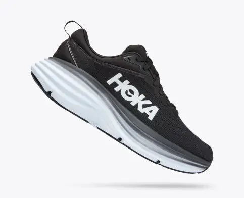 WOMEN'S HOKA BONDI 8 | BLACK / WHITE