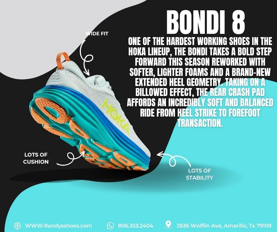 WOMEN'S HOKA BONDI 8 | BLACK / WHITE