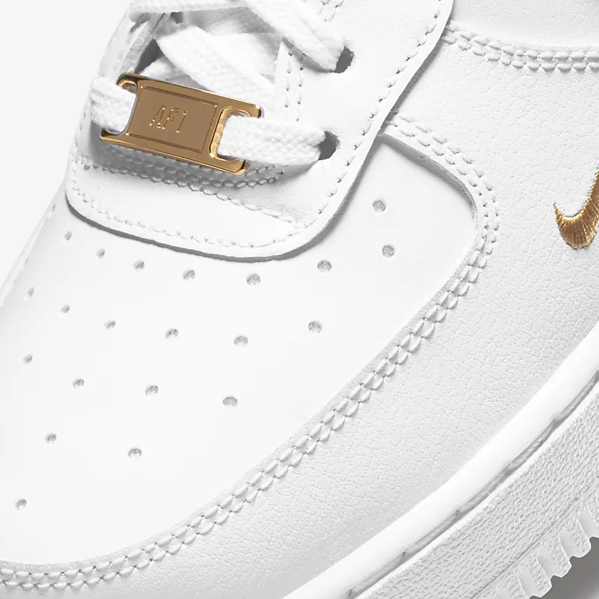 Women's Nike Air Force 1 '07 Essential (White/Black/Metallic Gold)(CZ0270-102)