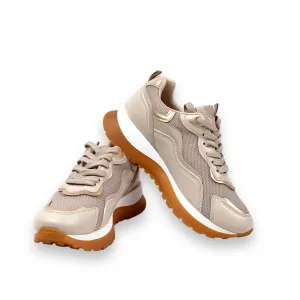 Women's Pearl Mink Mesh Lace Up Summer Daily Walking Sports Sneaker 3 Cm