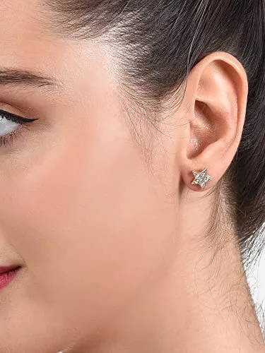 Zaveri Pearls Set Of 25 Gold Tone Smart Casual Wear Studs & Hoop Earrings For Women-ZPFK14053