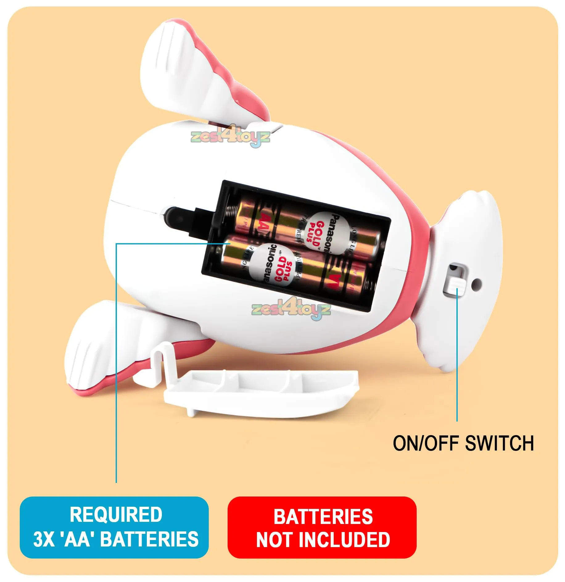 Zest 4 Toyz Musical Toys for Kids Sea Lion Dancing Walking Singing 360 Degree Rotating Light & Sound Toy with Bump and Go Action for 1 Year Old Baby Boys & Girls